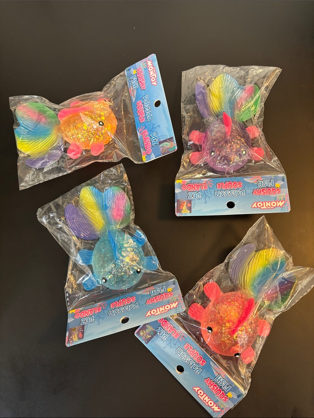 Montoy Glittery Goldfish Squishies Bundle NWT